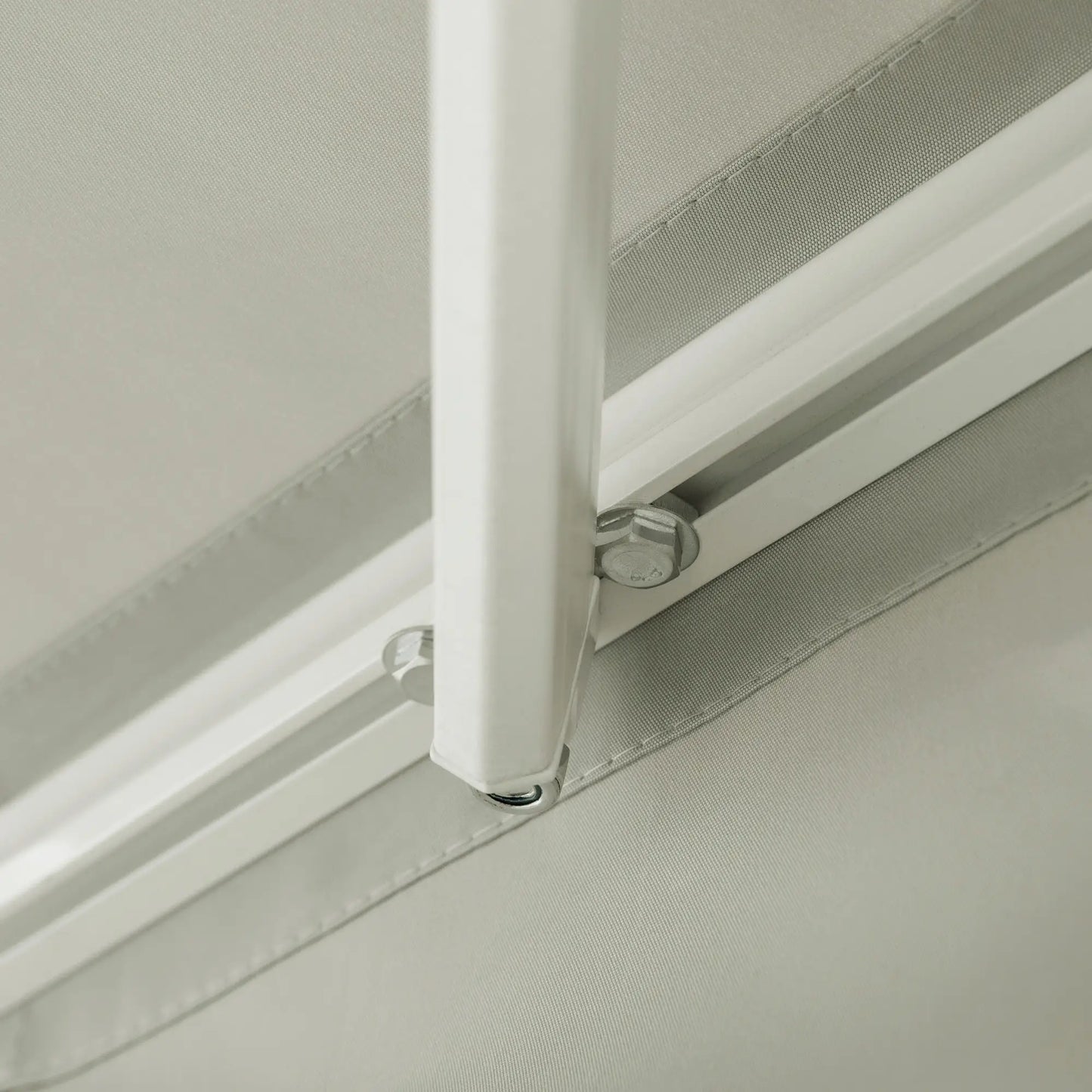 8'x7' Patio Awning, Manual Retractable Sun Shade, Light Grey Patio Awnings at Gallery Canada