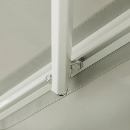 8'x7' Patio Awning, Manual Retractable Sun Shade, Light Grey Patio Awnings at Gallery Canada