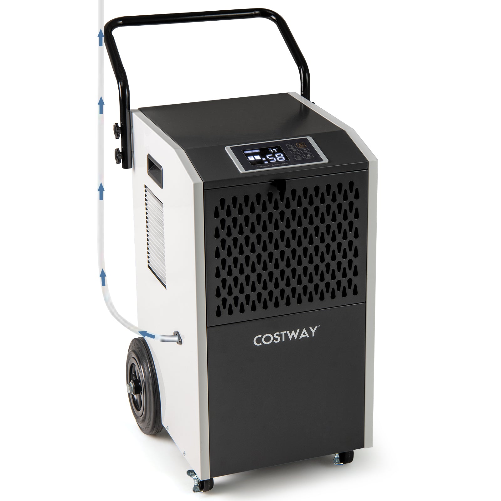 154 Pints Commercial Dehumidifier with Pump and Drain Hoses, White Dehumidifiers at Gallery Canada