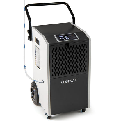154 Pints Commercial Dehumidifier with Pump and Drain Hoses, White Dehumidifiers at Gallery Canada