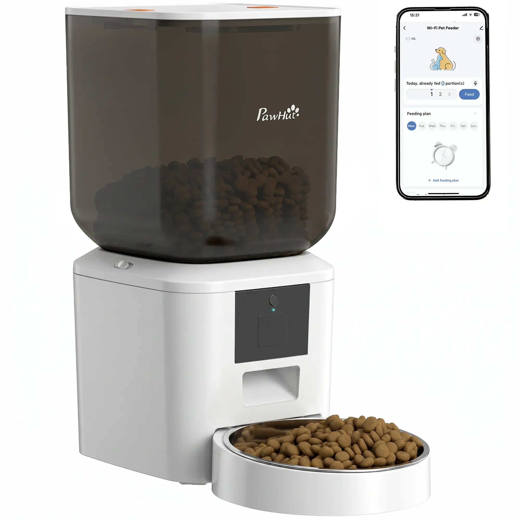 Smart WiFi Automatic Cat Feeder, 8L, 1-10 Meals Dog Bowls at Gallery Canada