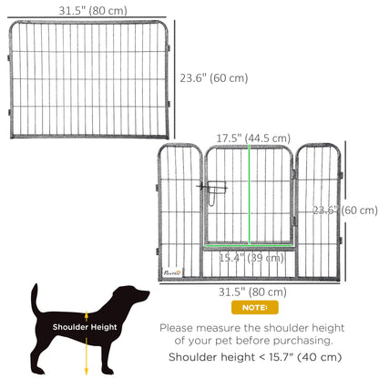 Heavy Duty Dog Playpen, 16 Panels, 2 Doors, 23.5" Height Houses, Kennels & Pens at Gallery Canada