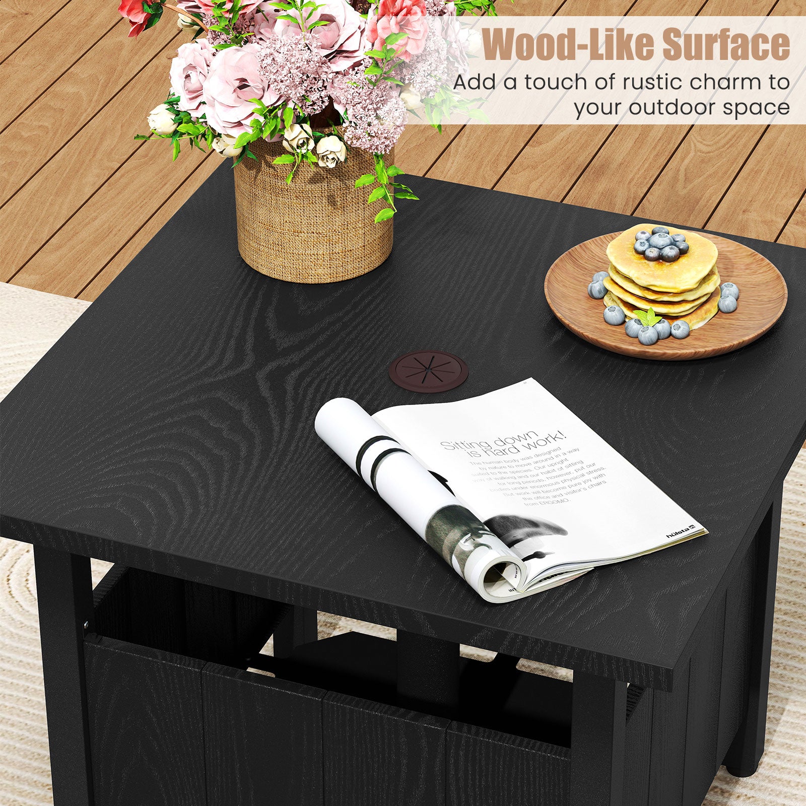 Outdoor Side Table with 1.89