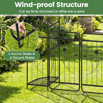 Garden Arch With Gate, Planter Shelves, Trellises, 87-Inch Plant Supports at Gallery Canada