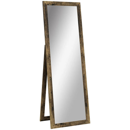 58" x 20" Floor Mirror, Full Body, Rustic Brown, Brown Full Length Mirrors at Gallery Canada
