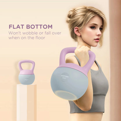 18 lb Kettlebell souple, rempli de sable, violet