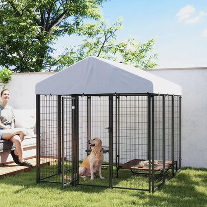 Outdoor Dog Kennel, Waterproof UV-Resistant Cover, 6 x 6 x 6 ft Houses, Kennels & Pens at Gallery Canada