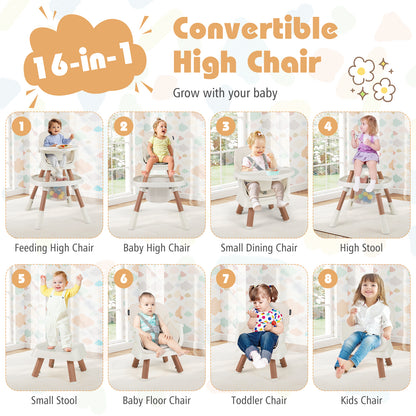 16-in-1 Baby High Chair with Activity Center and Booster Seat for Babies and Toddlers, White High Chairs at Gallery Canada