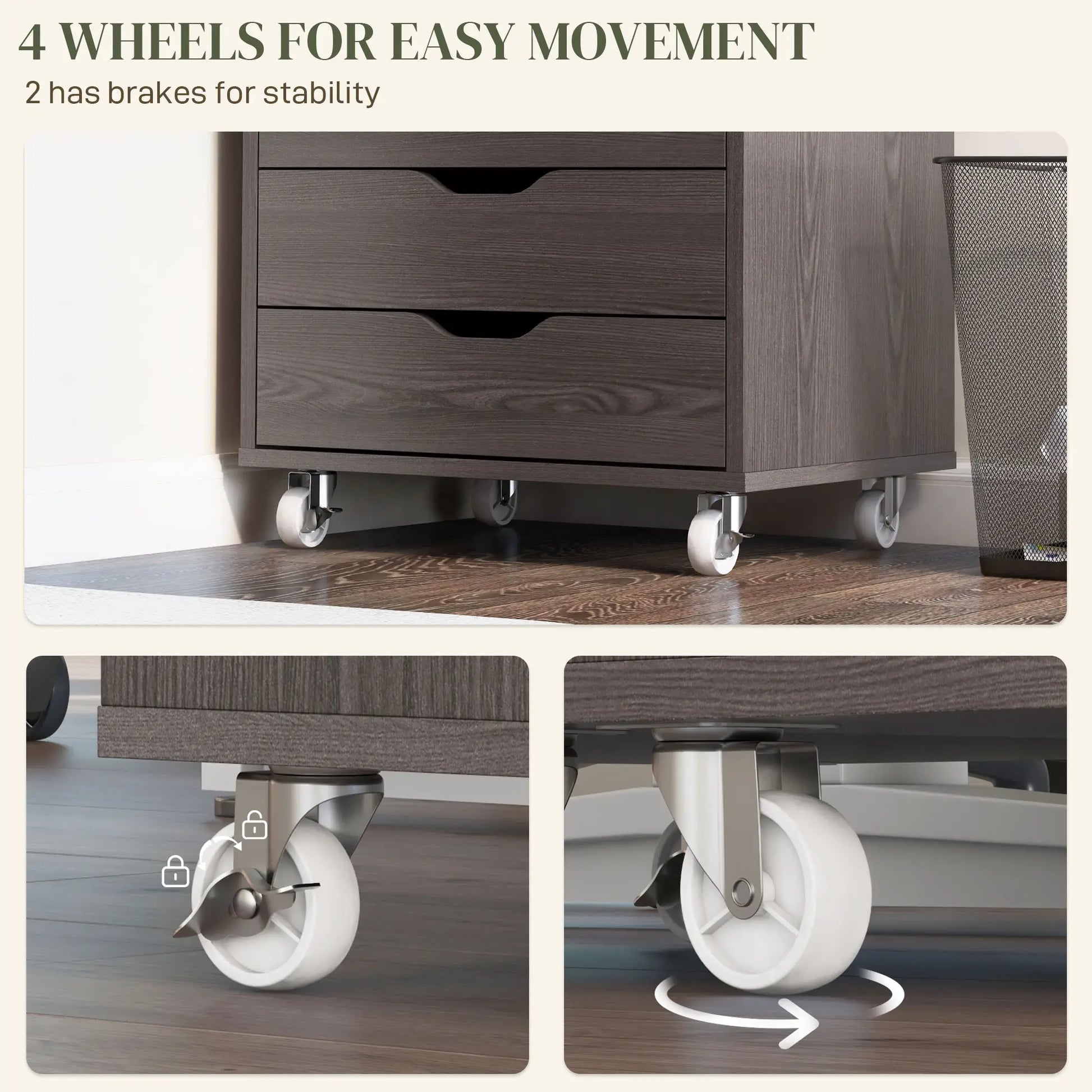 7-Drawer Vertical File Cabinet, 18.7"x15.6"x35.4", Wood Grain, Grey Office Cabinets & Cupboards at Gallery Canada