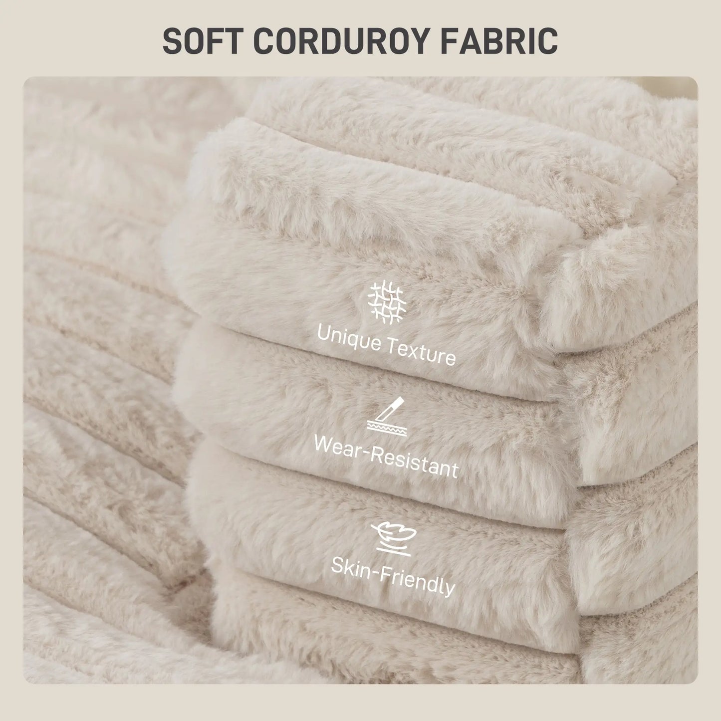 60" Chaise Lounge Chair, Upholstered Sofa Bed With Cup Holders, Beige Sofas & Reclining Chairs at Gallery Canada