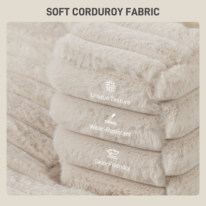 60" Chaise Lounge Chair, Upholstered Sofa Bed With Cup Holders, Beige Sofas & Reclining Chairs at Gallery Canada