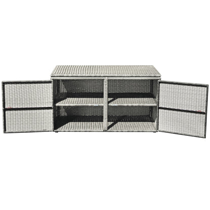 88 Gallon Rattan Storage Container Box, Gray Sheds & Outdoor Storage at Gallery Canada