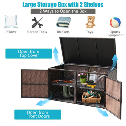 88 Gallon Rattan Storage Container Box, Brown Sheds & Outdoor Storage at Gallery Canada