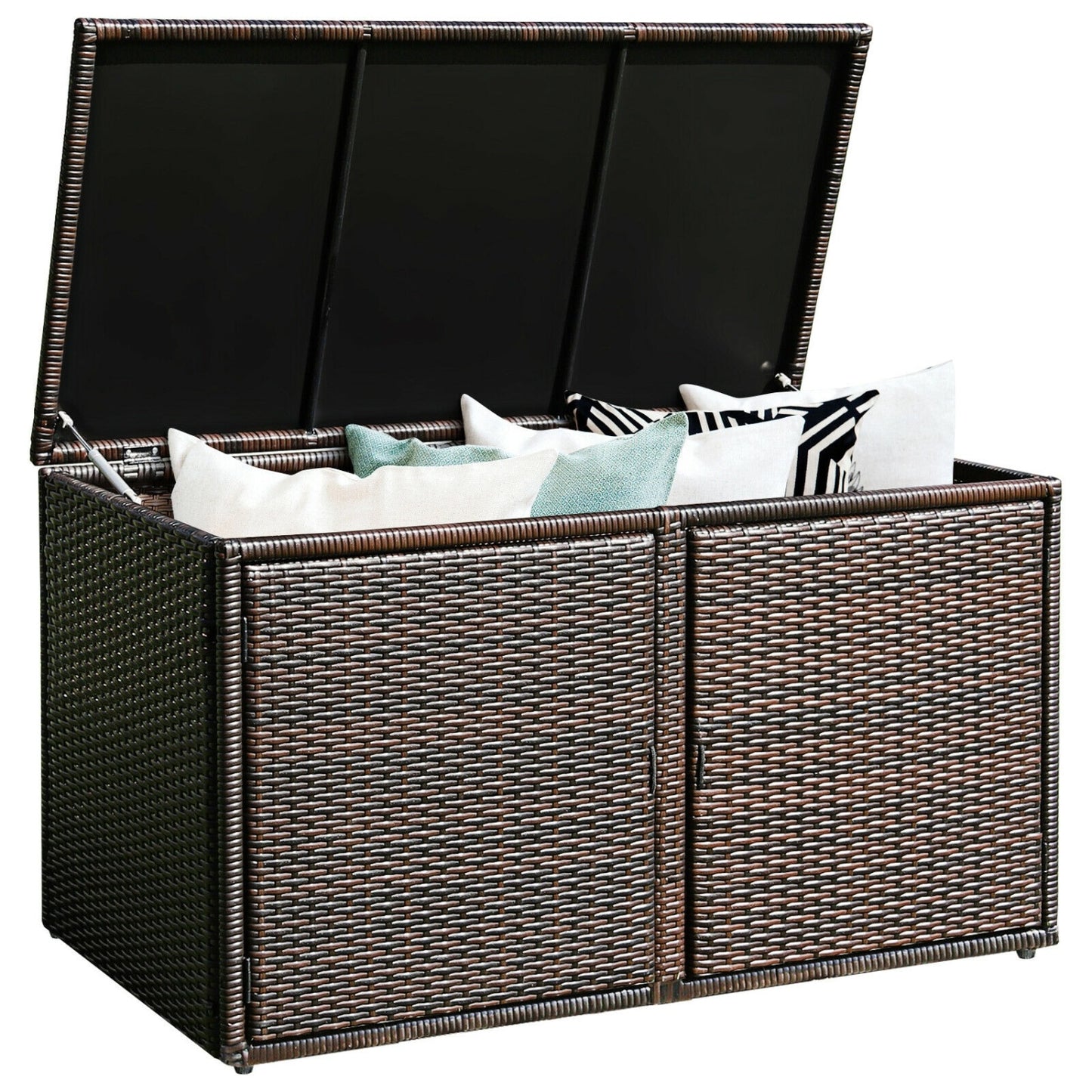 88 Gallon Rattan Storage Container Box, Brown Sheds & Outdoor Storage at Gallery Canada