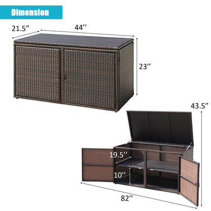 88 Gallon Rattan Storage Container Box, Brown Sheds & Outdoor Storage at Gallery Canada