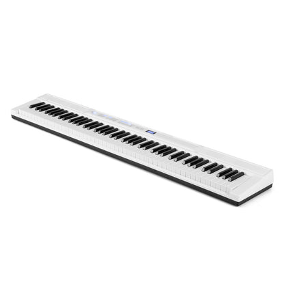 88-Key Electric Piano Keyboard with Adjustable Stand and Portable Bag, White Pianos & Keyboards at Gallery Canada