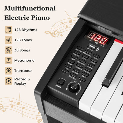 88-Key Hammer Action Weighted Keyboard, Furniture Stand, Black Pianos & Keyboards at Gallery Canada