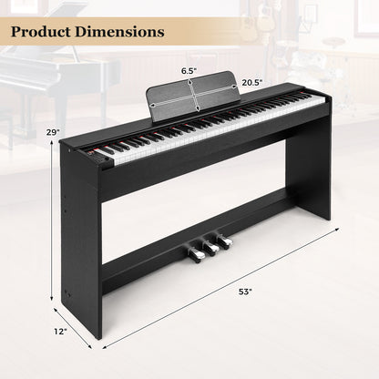 88-Key Hammer Action Weighted Keyboard, Furniture Stand, Black Pianos & Keyboards at Gallery Canada