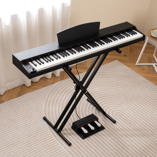 88-Key Keyboard Piano Set With Adjustable Stand, Black Pianos & Keyboards Black at Gallery Canada