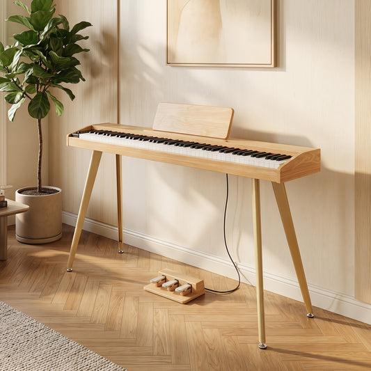 88-Key Semi-Weighted Digital Piano with 3 Pedal Unit and 80 Demos, Natural Pianos & Keyboards Natural at Gallery Canada