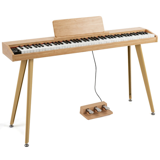 88-Key Semi-Weighted Digital Piano with 3 Pedal Unit and 80 Demos, Natural Pianos & Keyboards Natural at Gallery Canada