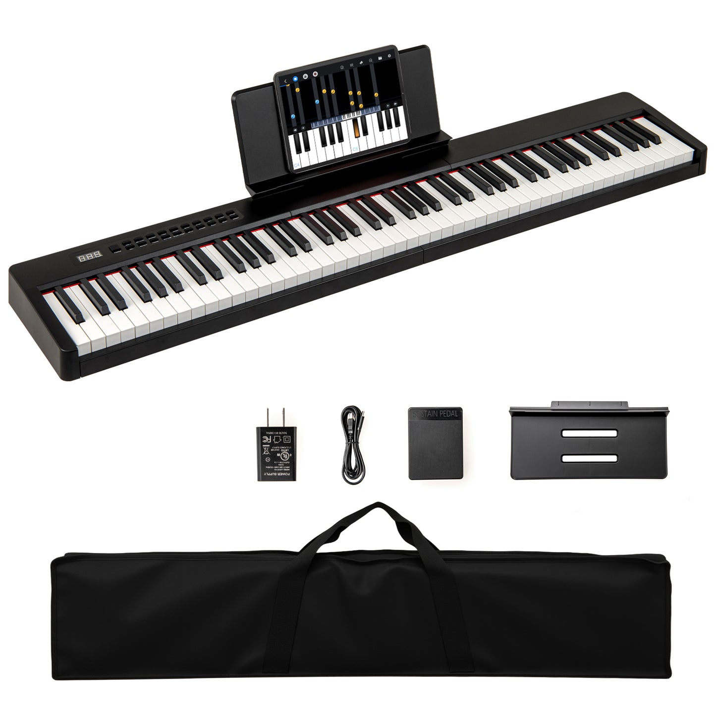 88 Keys Velocity-Sensitive Piano Keyboard, Black Pianos & Keyboards at Gallery Canada