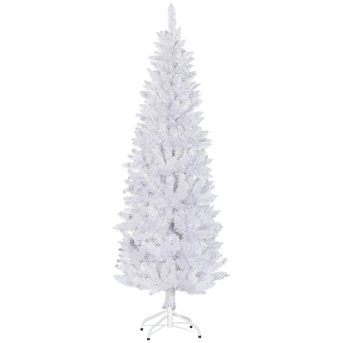 6ft Pencil Artificial Christmas Tree, 479 Branch Tips, Steel Base, White Pencil Christmas Trees White at Gallery Canada
