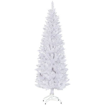 6ft Pencil Artificial Christmas Tree, 479 Branch Tips, Steel Base, White Pencil Christmas Trees White at Gallery Canada
