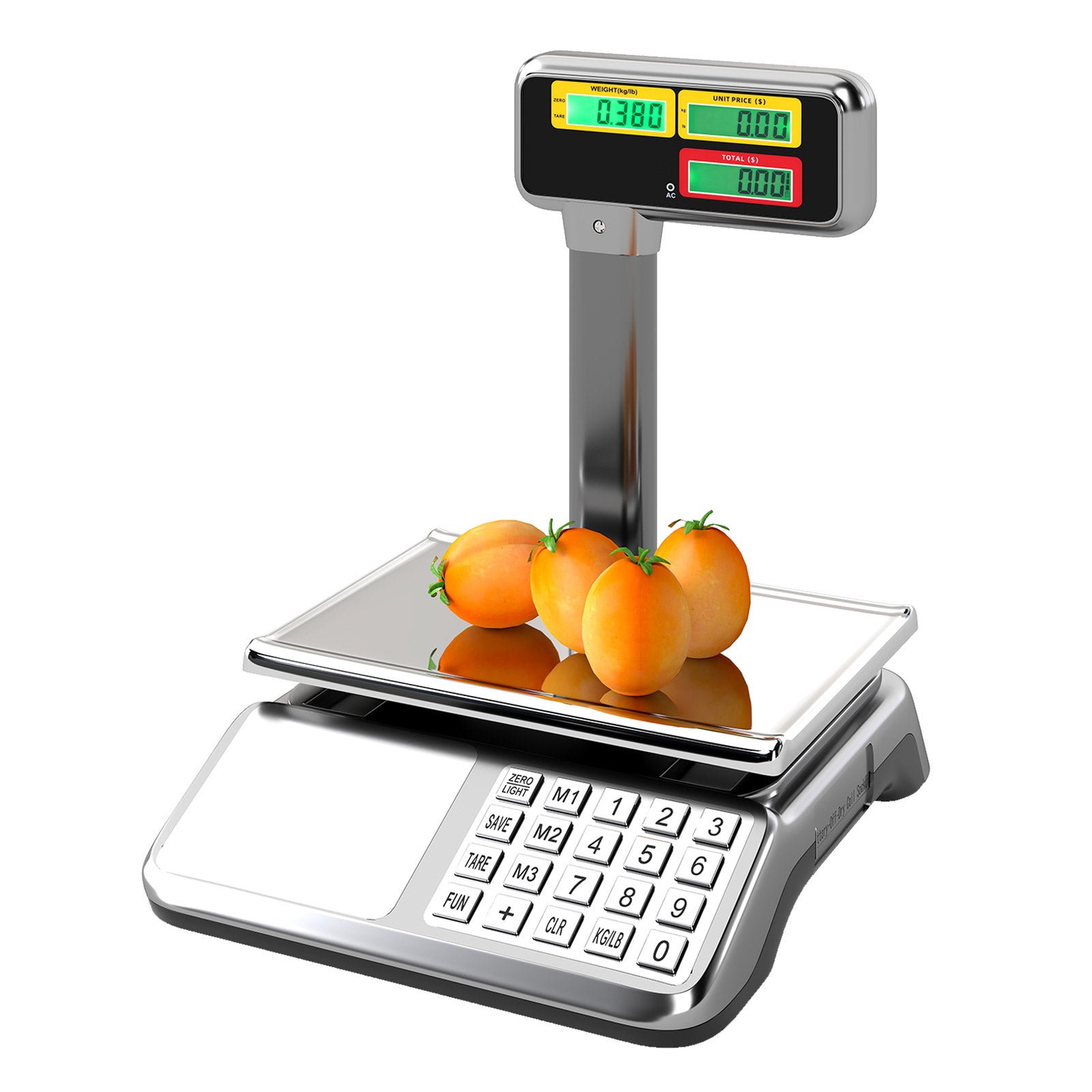 88lb Price Computing Scale with Pole Dual LCD Display Digital Commercial Food Scale Kitchen Tools at Gallery Canada