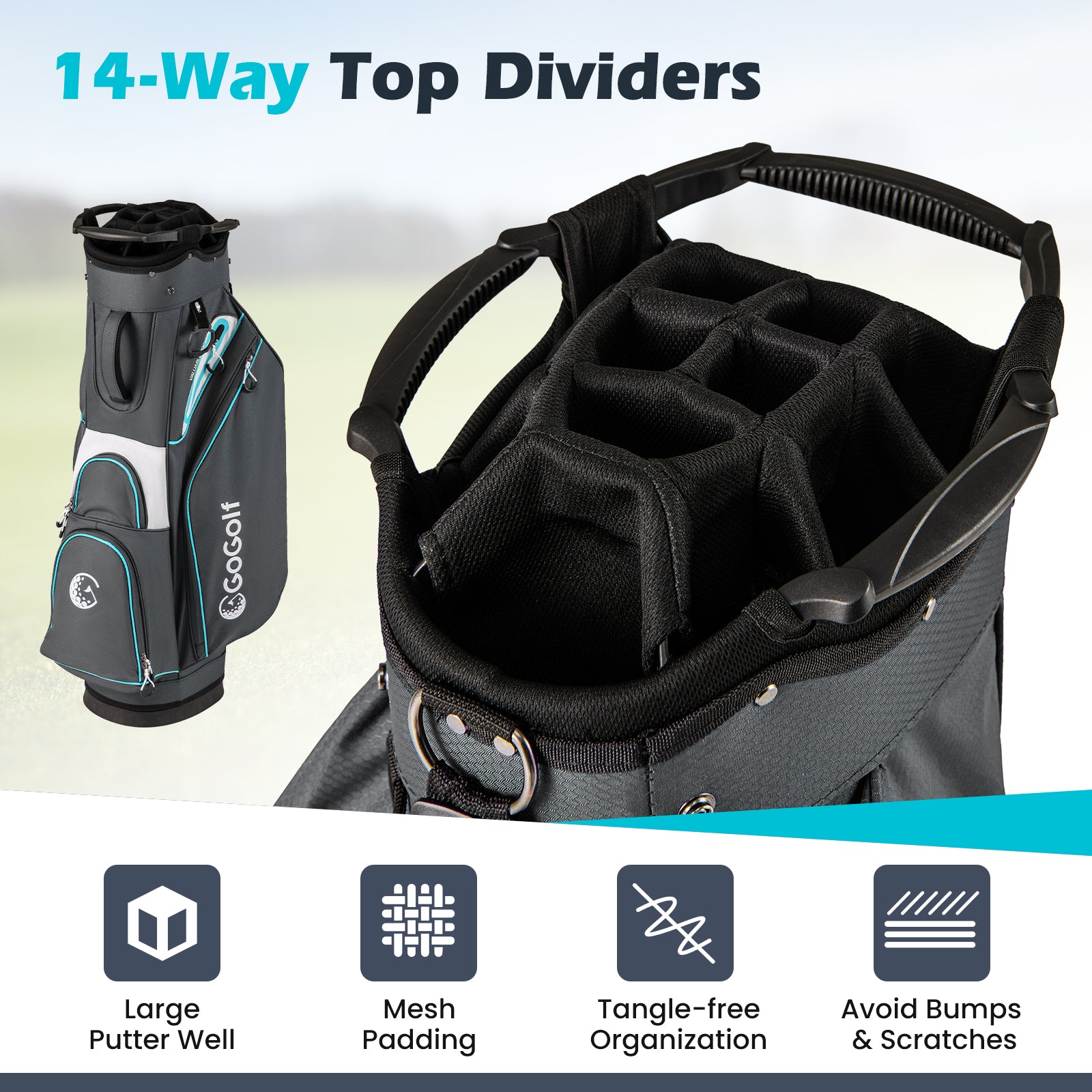 Lightweight Portable Golf Cart Bag, Gray Golf at Gallery Canada