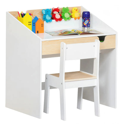 Kids Desk and Chair Set with Storage Drawer, for 6-10 Years Kids Desk Sets at Gallery Canada