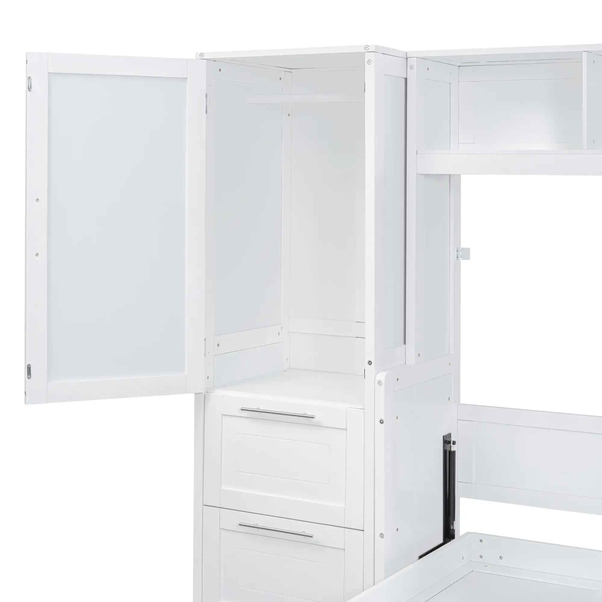 Murphy Bed with Side Flip, Closet, Drawers, 112