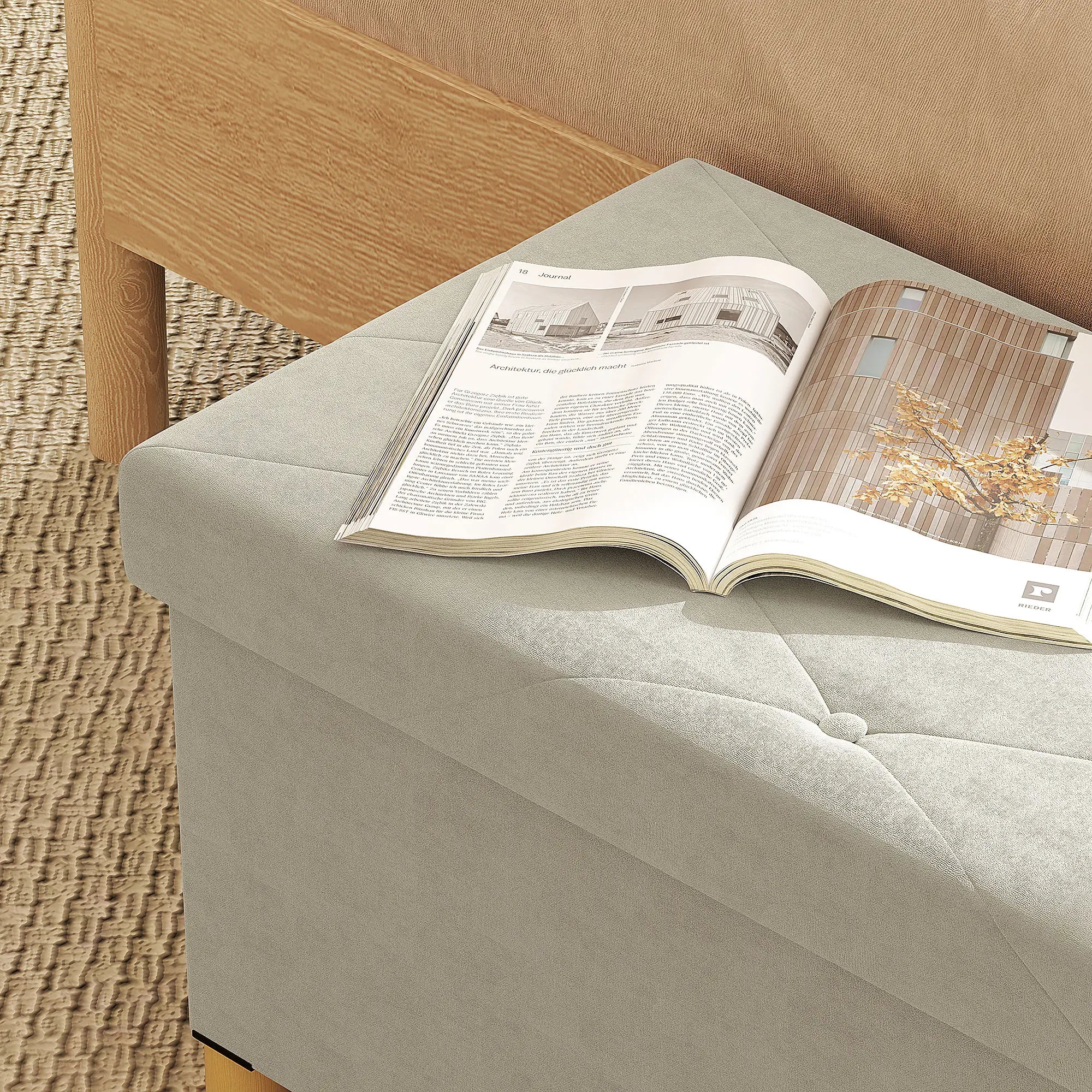 Velvet Upholstered Foldable Storage Ottoman Bench, Wood Legs Storage Ottomans & Benches at Gallery Canada