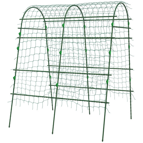 Arched Garden Trellis, Metal Cucumber Plant Support, 57