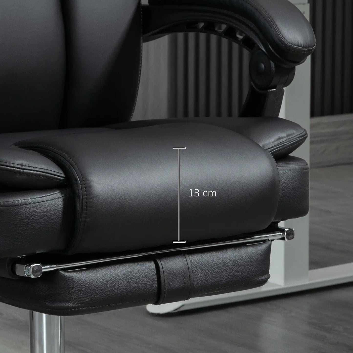 Massage Office Chair, Reclining Executive Chair with Vibration, Footrest, High Back, Black Massage Chairs at Gallery Canada