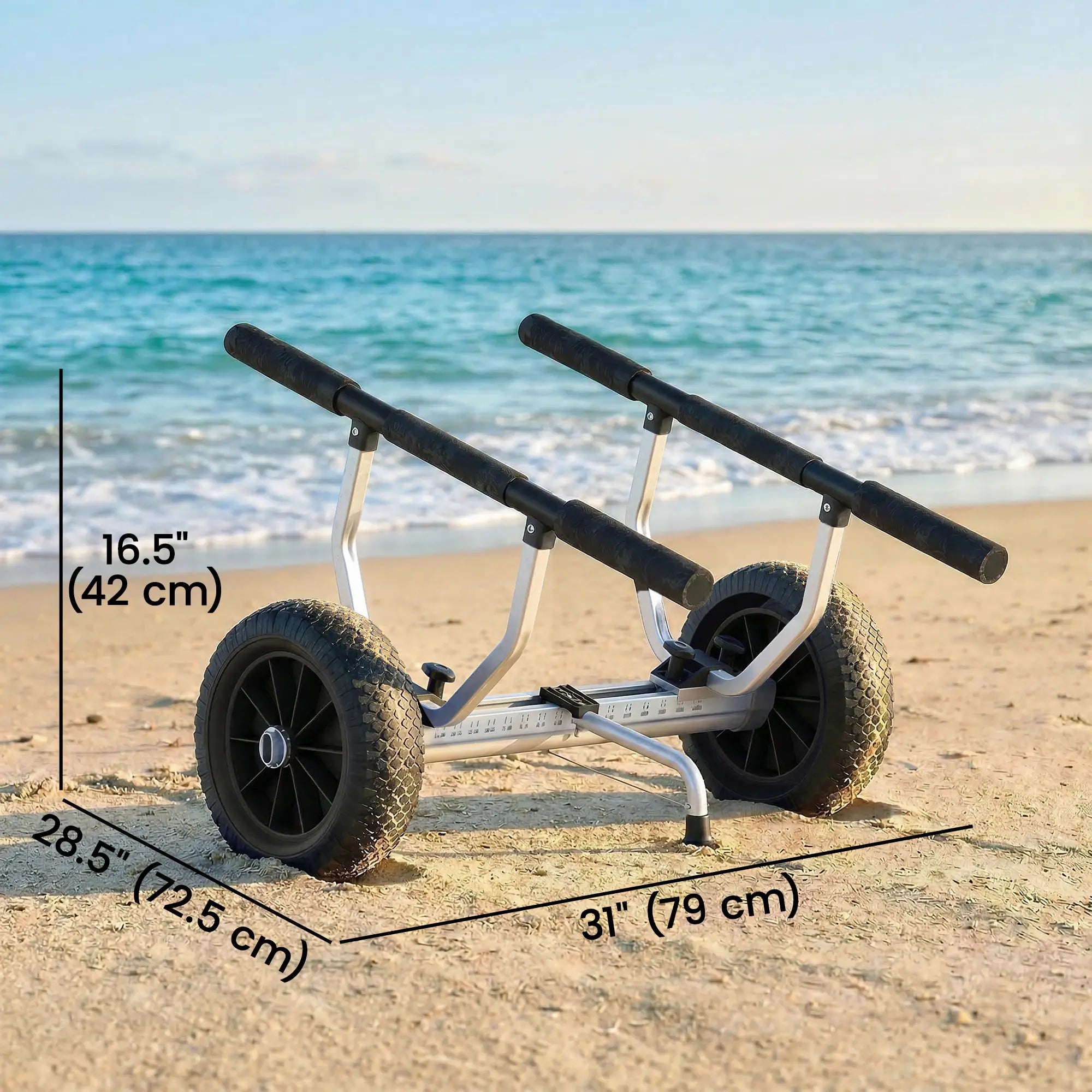 Kayak Cart Dolly, Adjustable Width, Black Kayak Carts at Gallery Canada