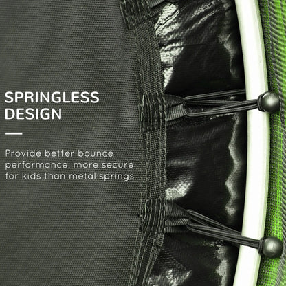 55 Inch Kids Trampoline with Enclosure Net, Indoor Outdoor, Green Trampolines at Gallery Canada