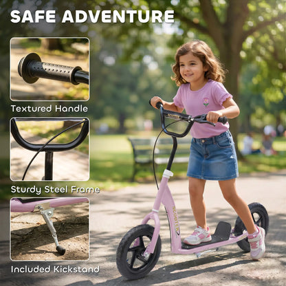 Kids Scooter Bike, 12'' Tire, for 5-12 Year Old, Pink Scooters at Gallery Canada