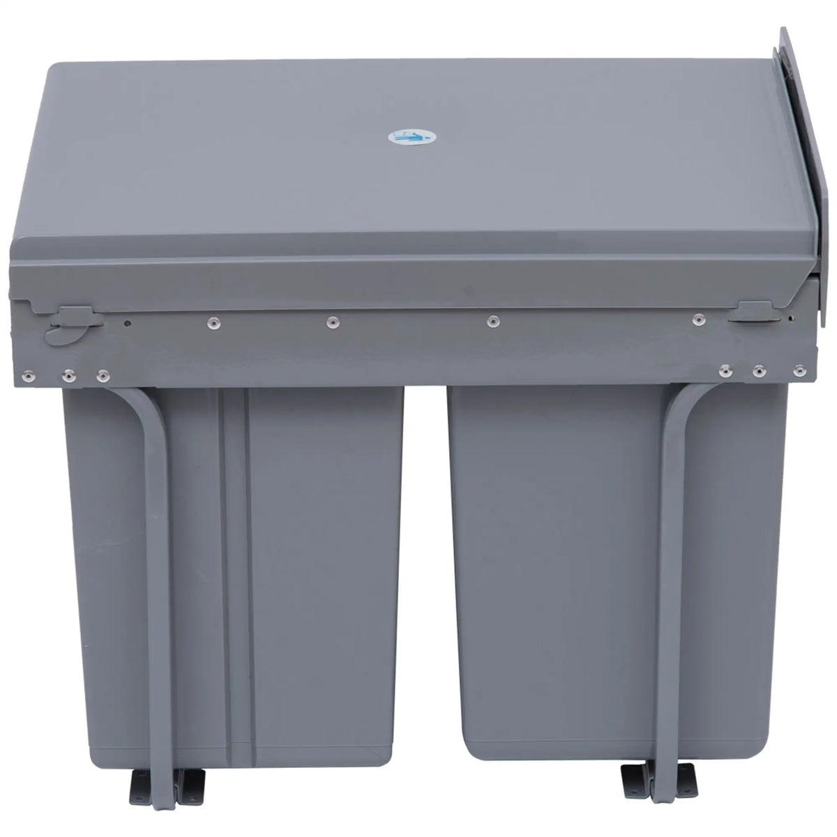 Pull Out Trash Can, 10.6 Gallon, Under Cabinet Slide Out Garbage Can, Grey Household Supplies Grey at Gallery Canada