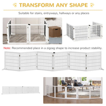 Wooden Freestanding Pet Gate, 2 Support Feet, White Houses, Kennels & Pens at Gallery Canada