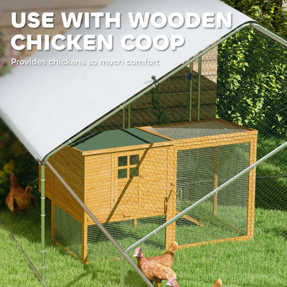 Metal Chicken Coop, Water UV Protection Cover, 9.8' x 32.8' x 6.4' Chicken Coops at Gallery Canada