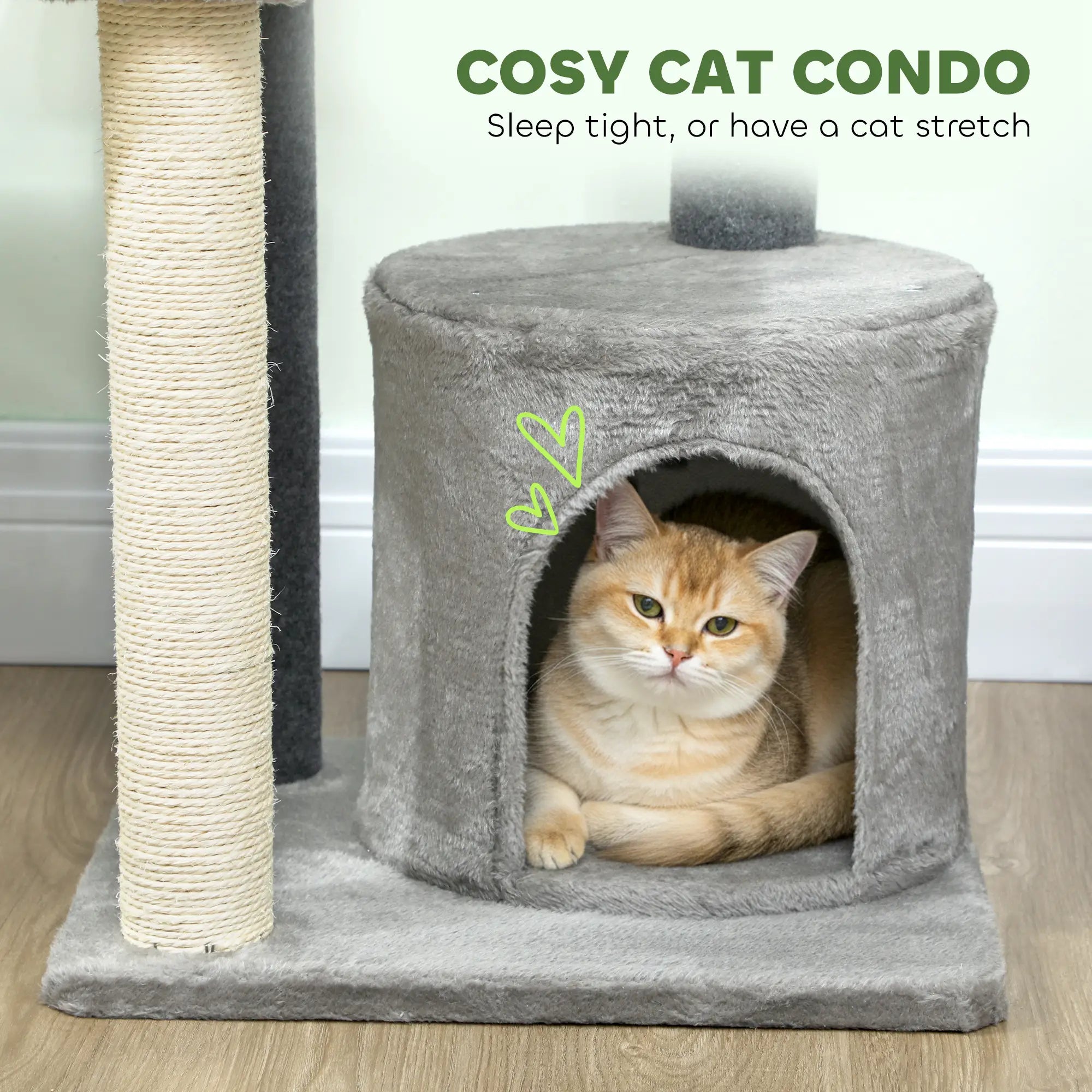 Cat Tree Tower, Multi-Level, Sisal Scratching Post, Large 41