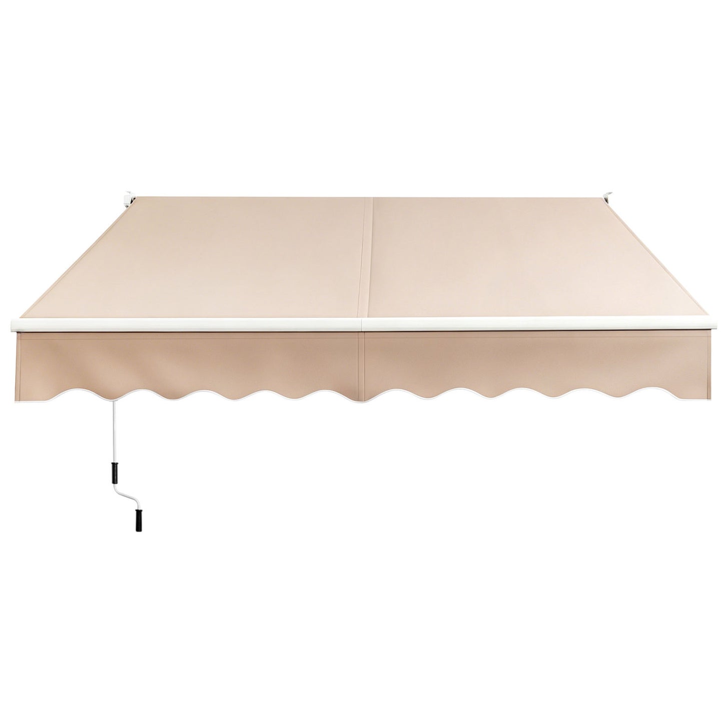 8FT × 6.5FT Retractable Aluminum Patio Sun Awning, Beige Canopies at Gallery Canada