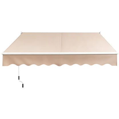 8FT × 6.5FT Retractable Aluminum Patio Sun Awning, Beige Canopies at Gallery Canada