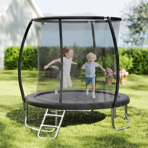 8FT Outdoor Heavy-Duty Trampoline, Black