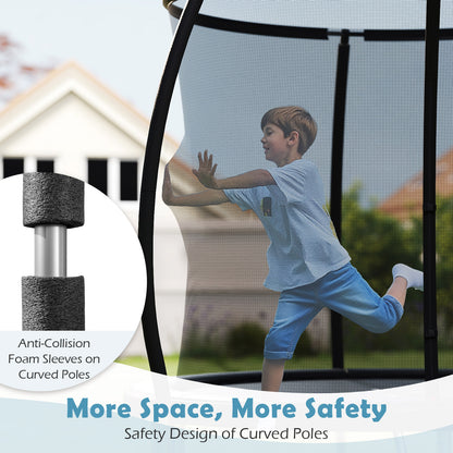 8FT Outdoor Heavy-Duty Trampoline, Black Trampolines at Gallery Canada