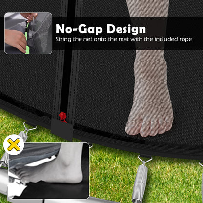 8FT Outdoor Heavy-Duty Trampoline, Black Trampolines at Gallery Canada