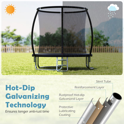 8FT Outdoor Heavy-Duty Trampoline, Black Trampolines at Gallery Canada