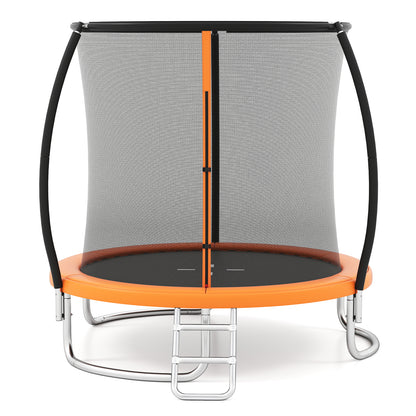 8FT Heavy-Duty Outdoor Trampoline, Orange Trampolines Orange at Gallery Canada