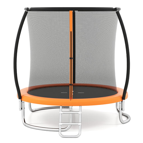 8FT Heavy-Duty Outdoor Trampoline, Orange